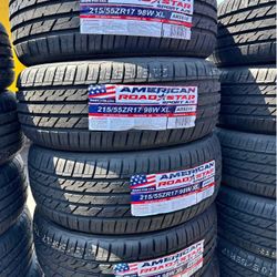 ✅🇺🇸215/55/R17 Vendo Set De Llantas American Instaladas Y BALANCEDAS Por $295