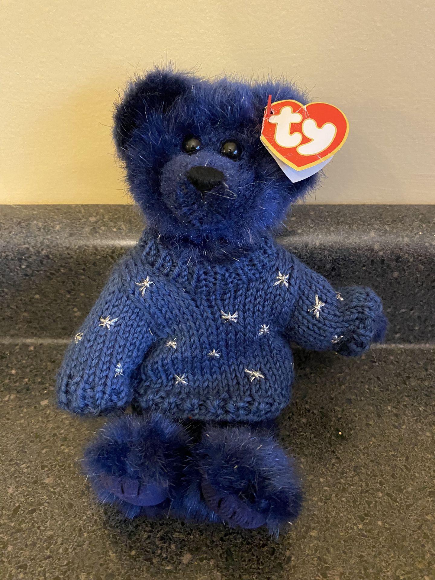 TY Attic Treasure - ORION the Bear Blue Beanie Baby