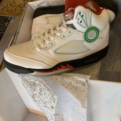 Air Jordan 5 Fire Red Silver Tongue