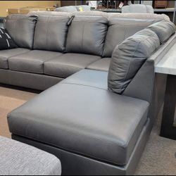 $49 Down Payment Ashley Leather Sectional Sofa 