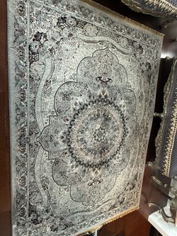 Grey Color, Turkish Area Rug - 7’9” x 10’3” 