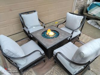 Outdoor furniture with fire firm on price