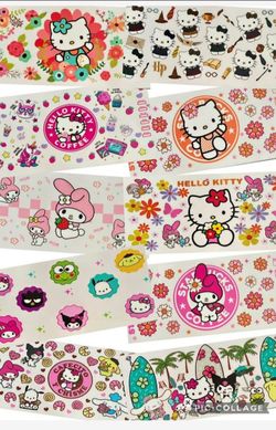 Hello kitty glass cups