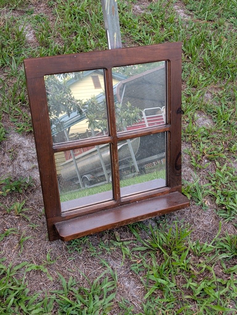 Antique Wood Mirror