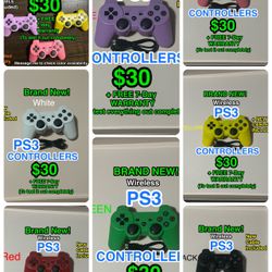 🎮 Brand New PS3 Wireless Controllers (Multiple Colors - Limited Supply)🎮 Playstation 3