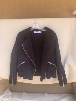 Gypsy Warrior Women’s Medium Black Faux Suede Moto Jacket
