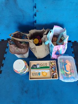 $60 firm, Yes, it's available, Preschool and toddler educational toys. Wood bricks, train set, gears and cogs, letters, geometry shapes. $200 retail
