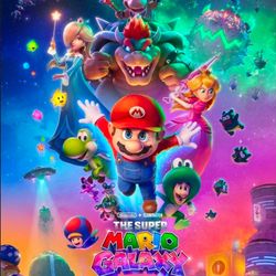 Mario galaxy movie bus shelter poster