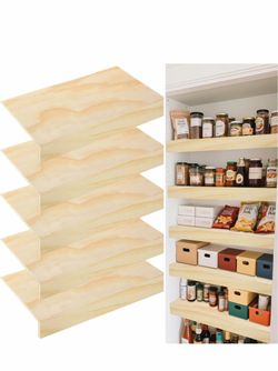 Title: 5 Pcs Wooden Shelf Covers / Wire Rack Covers (24" x 12") – Brand New