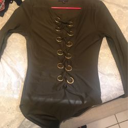 Green Army Bodysuit Shirt 