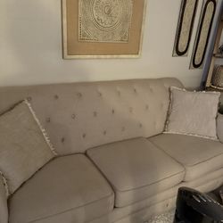 Beige Couches Pet And Smoke Free Home In Very Good Condition Comes With 4throw Pillows 