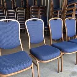 Banquet Blue And Gold Chairs