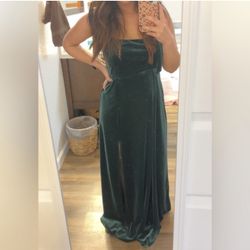 Green Birds Grey Bridesmaids Dress 