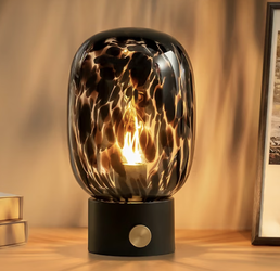 Marbled Glass Dimmable Table Lamp - $20 OBO