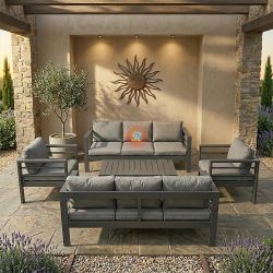 8-Seater Patio Furniture Outdoor Conversation Couch Set 