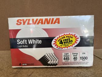  NOS 12 Pack Sylvania 40w Soft White Bulbs A19 