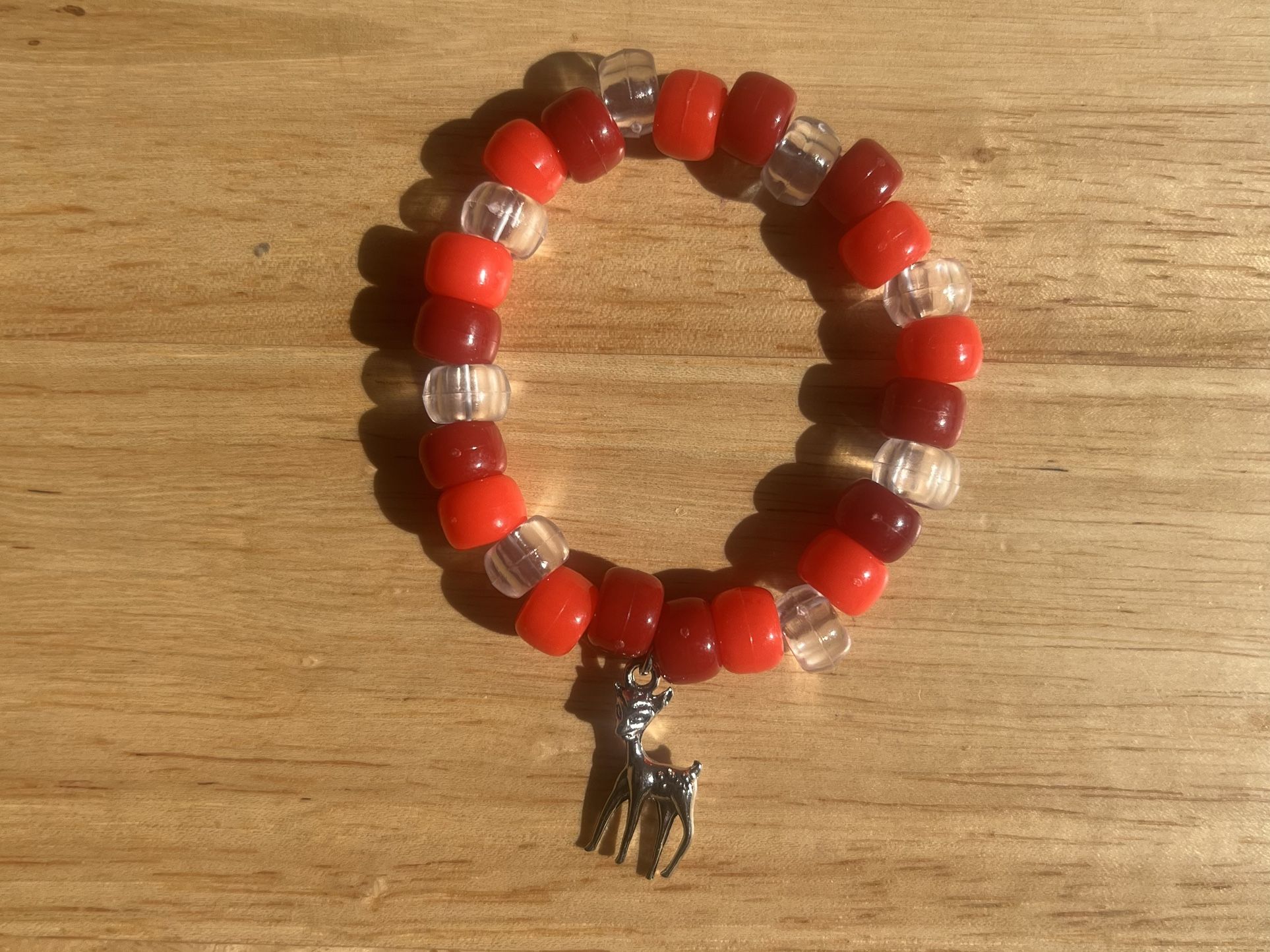 Handmade Red Beads charm Bracelet