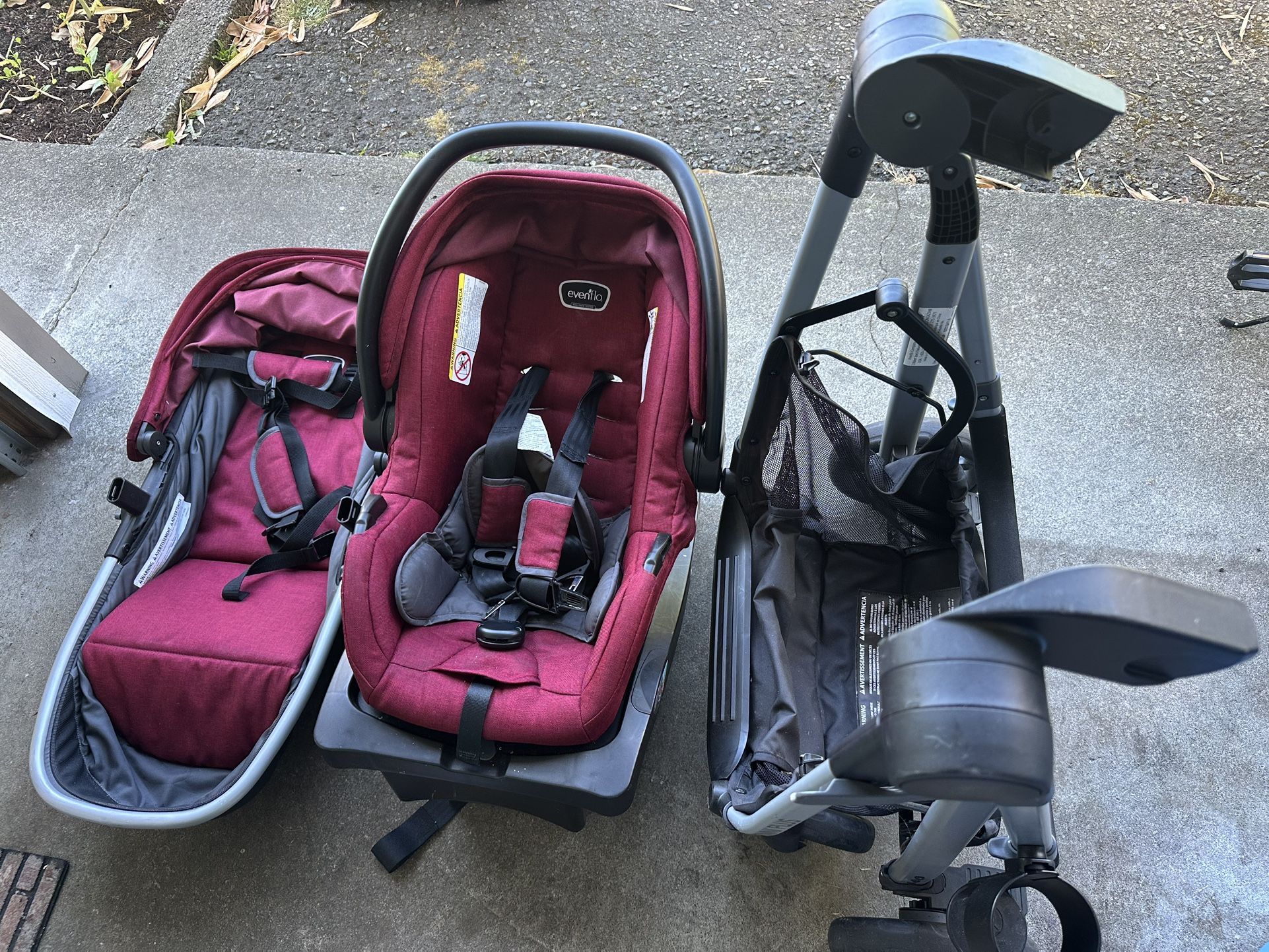 Evenflo Car Seat + Stroller
