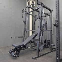 Vesta Smith Machine Sm2001 |Heavy-Duty Adjustable Bench | Squat Rack | Pulley System | Gym Equipment