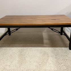 Solid Wood Top Coffee Table 