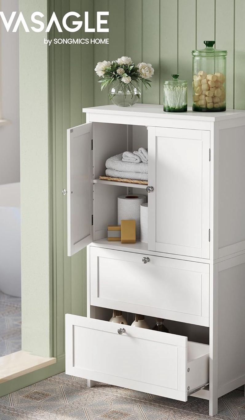 White Floor Cabinet- NEW In Box!