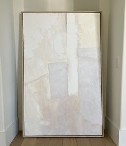 “IMMENSELY NEUTRAL” 7x4 Feet- Custom Size & Color Hand Painted Textured Art
