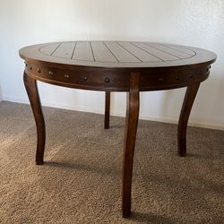 Wood Table, 2 Chairs 