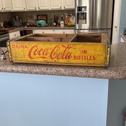Vintage Coca Cola Wood Carrier