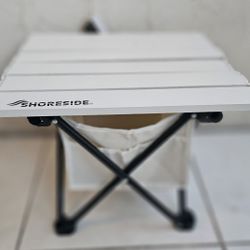 New Shoreside Small Folding Portable Beach, Camping, Picnics, Table & Storage Bag