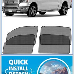 Brand New Magnetic Custom Car Window Shades 2019-2026 Dodge Ram 1500 Crew Cab