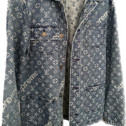 Louis Vuitton x Supreme Denim Chore Coat Jacket