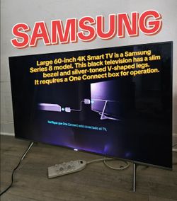 $100. BOX AND REMOTE DOESN'T INCLUDED. SamsungSeries 8 UN60KS8000FXZA 60" 4KSmart TV. $NOTREFUNDABLE