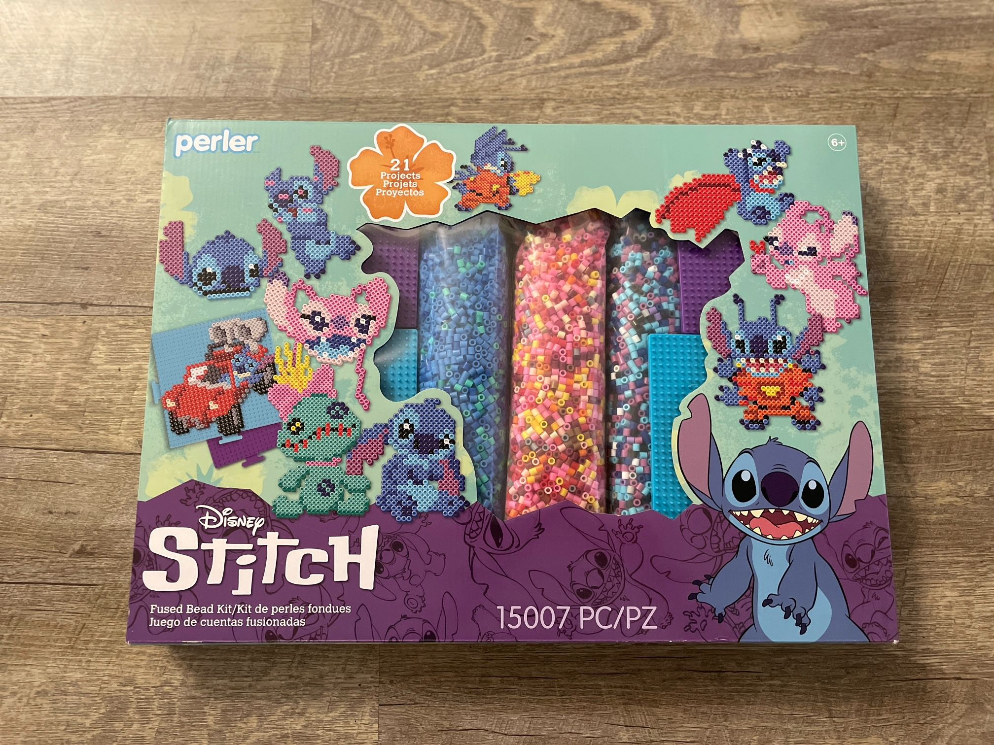 NEW Lilo & Stitch Perler Fuse Bead Kit (1500 Pcs) Patterns And Board Included