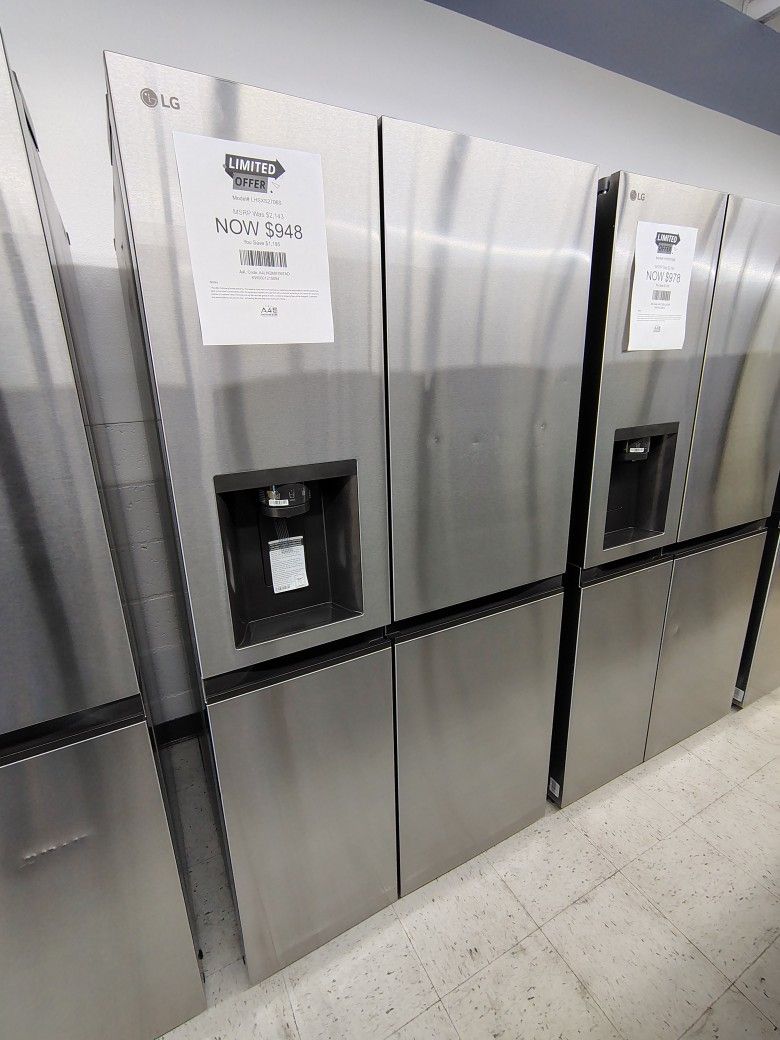 $948 LG 27 Cu Ft Side by Side Smart Refrigerator w/ Craft Ice and Water Dispenser