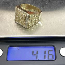 10k Gold Nugget Ring 