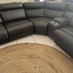 Recliner leather sofa used 