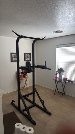 Power Tower Pull-Up Dip Station