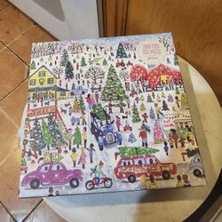 A Day At The Christmas Tree Farm 1000 Piece Foil Puzzle Brand New 