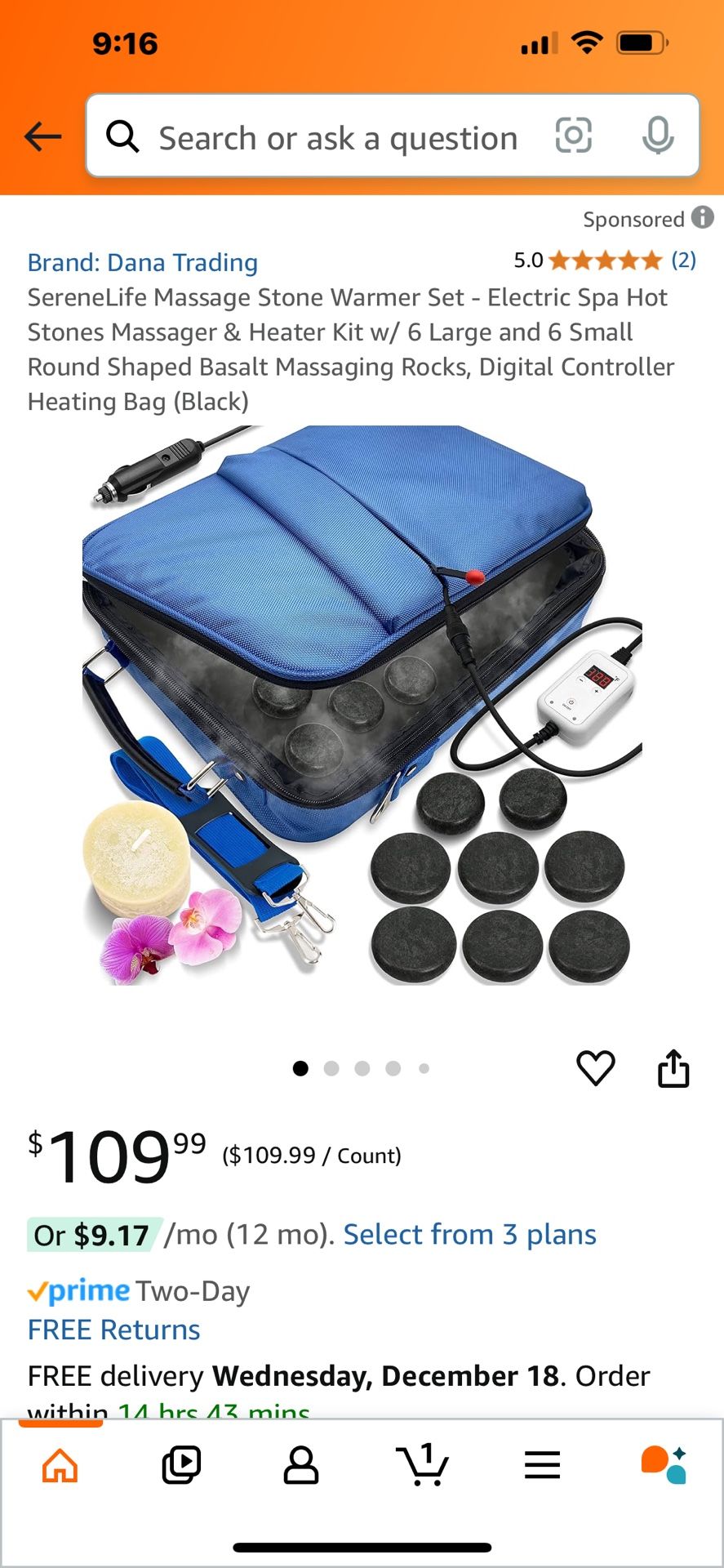 Portable Hot Stone Massage Kit