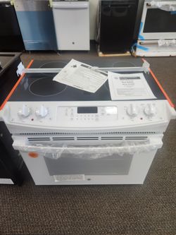 30 in. 4 Burner Element Drop-In Electric Range with Self-Cleaning Oven in White