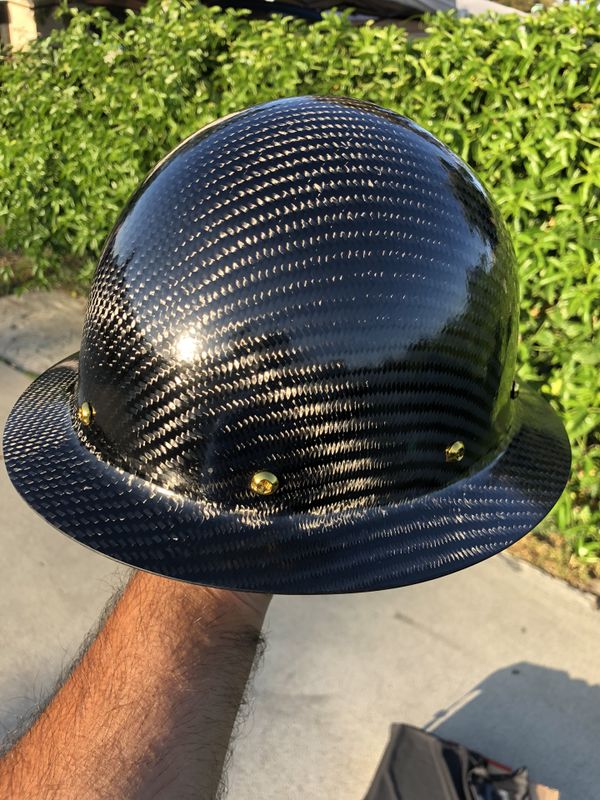 CERIOUS COMPOSITES GLOSS BLACK KEVLAR CARBON FIBER HARD HAT WITH CUSTOM