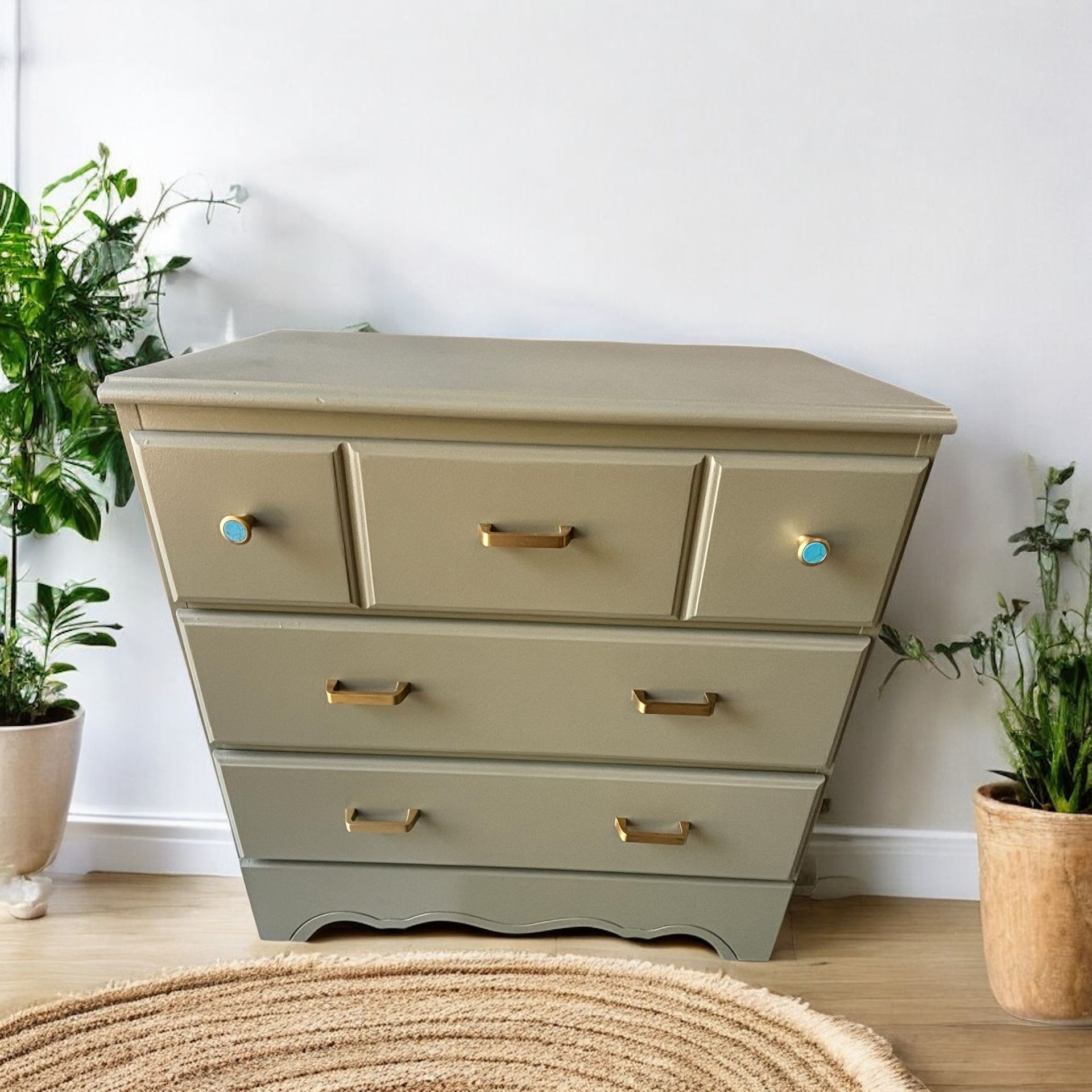 Vintage Small Green Dresser