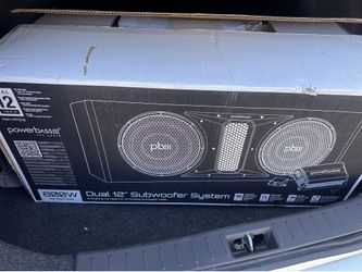 Dual 12 in Subwoofer and Amplifier complete package.