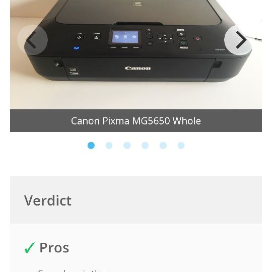 Anerkendelse afbryde alkove Canon Pixma MG5650 is an all-in-one printer-scanner-copier with wireless  and smartphone connectivity. It is compatible with ApplePrint and Cloud  Print for Sale in Hephzibah, GA - OfferUp