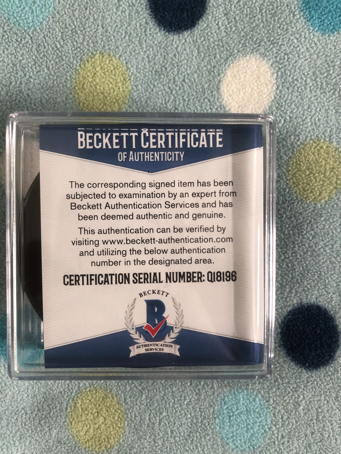 New York Islanders Bryan Trottier HOF Autographed Puck Beckett Authenticated