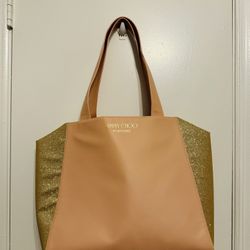 Jimmy Choo Pink, Gold Tote Bag
