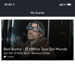 Bad Bunny Concert Ticket