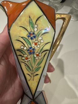 Vintage Handpainted Lusterwear Creamer