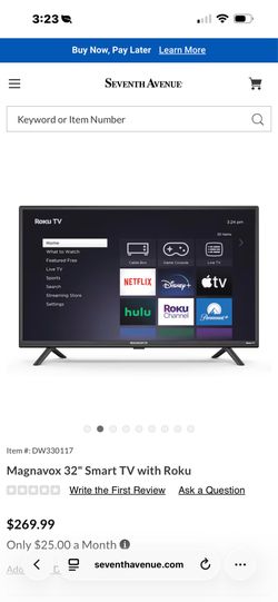 Magnavox 32” Smart TV with Roku