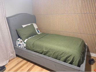 Twin bed with mattress